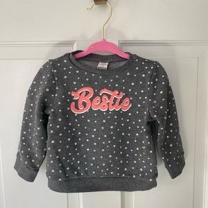 🛎️ Clearance LCWaikiki Baby Baby Girl Polka Dot Bestie Sweatshirt 9-12M